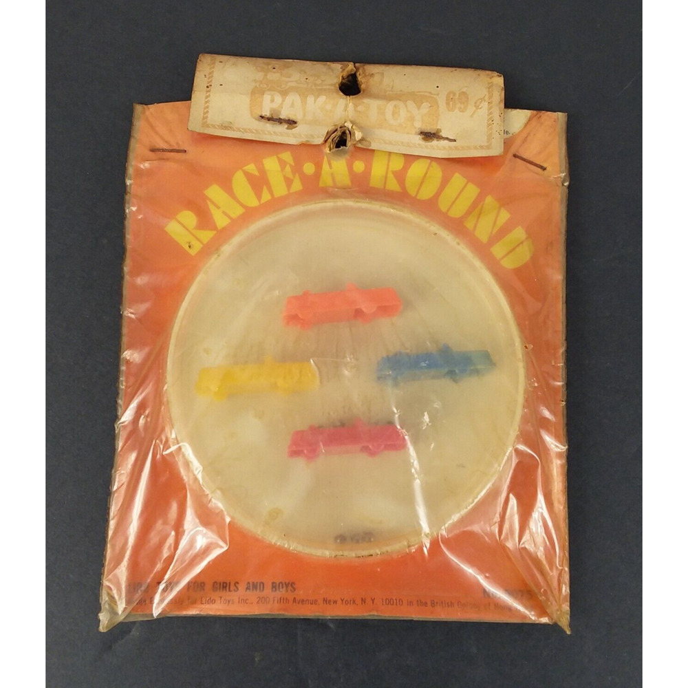Vtg Lido Race A Round Car Pinball Game In Package British Colony‎ of Hong Kong